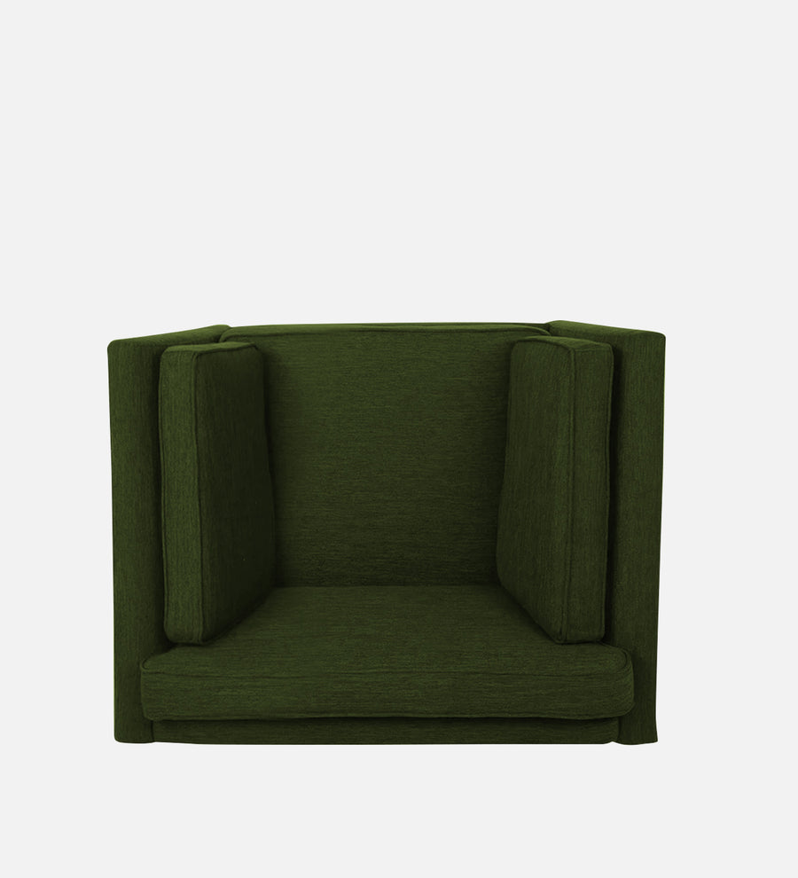 Nigar Fabric 1 Seater Sofa In Olive Green Colour - Febonic Living