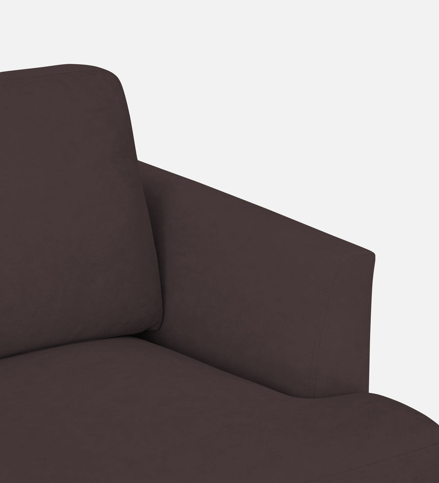 Motra Velvet 1 Seater Sofa In Mocha Brown Colour - Febonic Living
