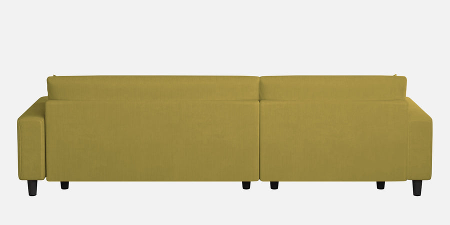 Peach Fabric Rhs 6 Seater Sofa Cum Bed With Storage In Parrot Green Colour - Febonic Living
