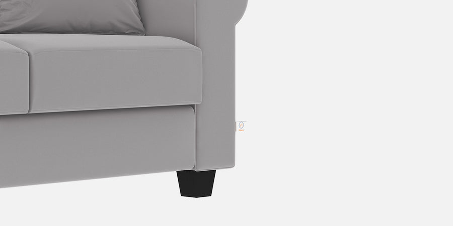 Numonk Velvet 3 Seater Sofa In Concrete Grey Colour - Febonic Living
