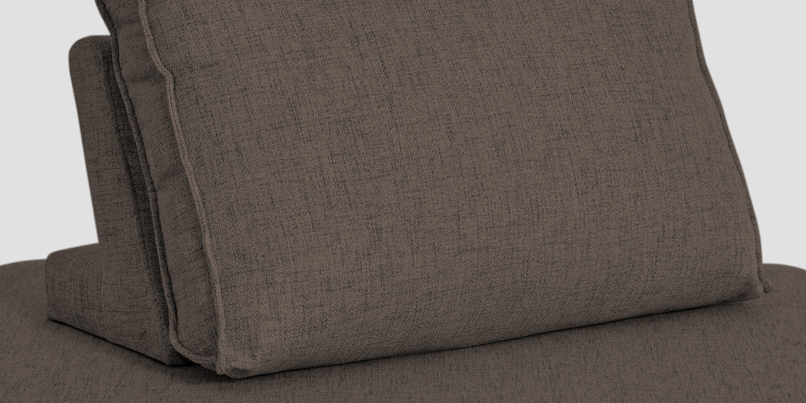 Hiver Fabric Day Bed Sofa In Caspa Brown Colour With Back Rest - Febonic Living