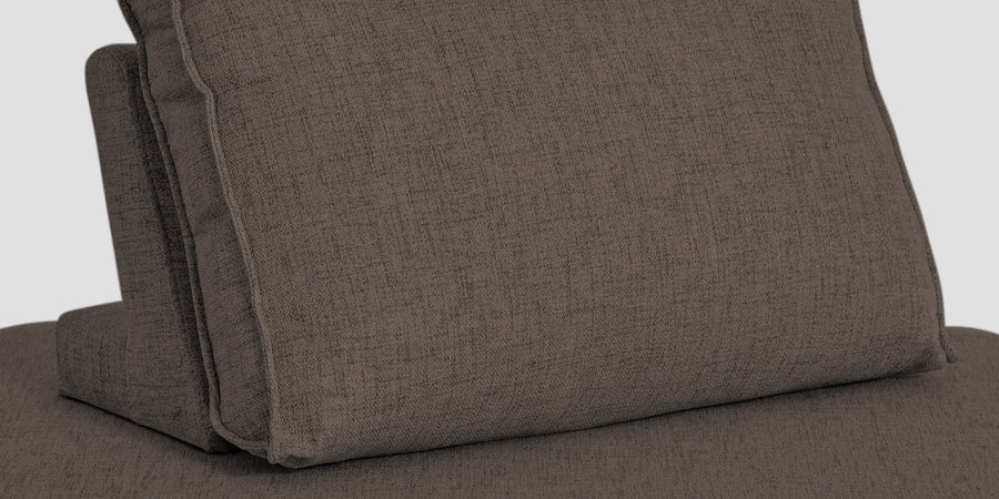 Hiver Fabric Day Bed Sofa In Caspa Brown Colour With Back Rest - Febonic Living