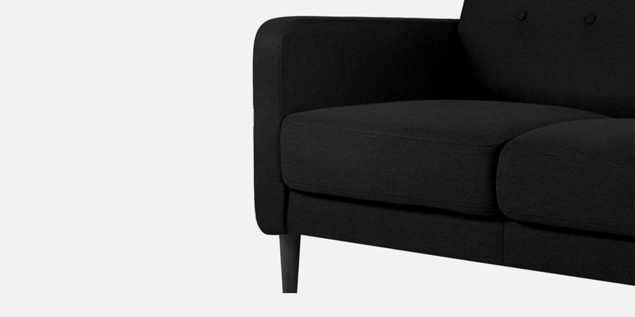 Marq Fabric 3 Seater Sofa In Zed Black Colour - Febonic Living