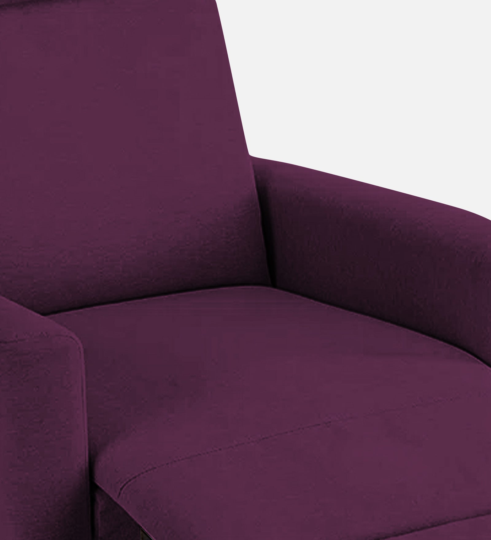 Zura Fabric Manual 1 Seater Recliner In Greek Purple Colour