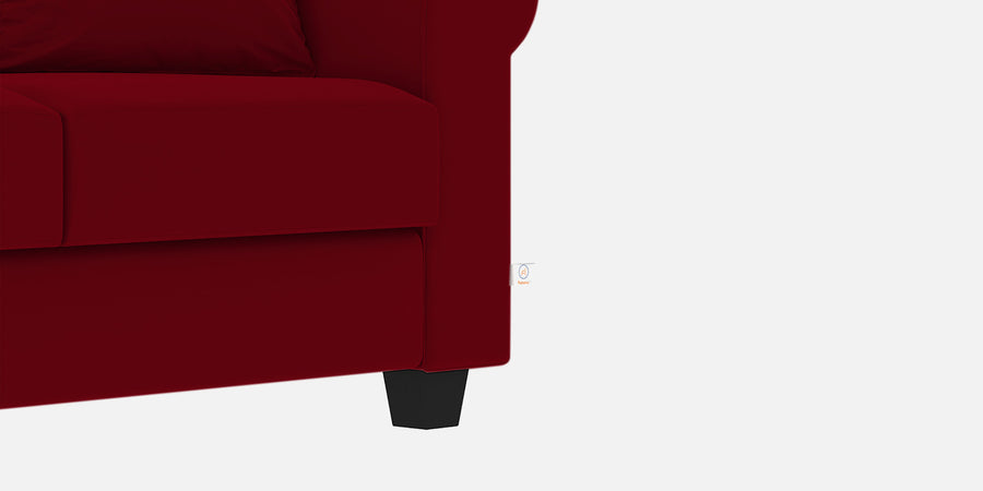 Numonk Velvet 3 Seater Sofa In Cherry Red Colour - Febonic Living
