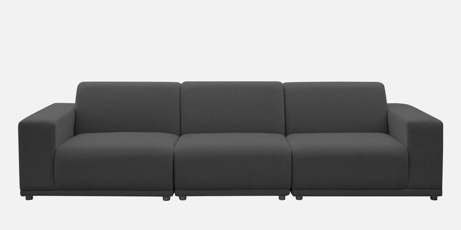 Adam Fabric RHS Sectional Sofa (3 + Lounger) In Charcoal Grey Colour