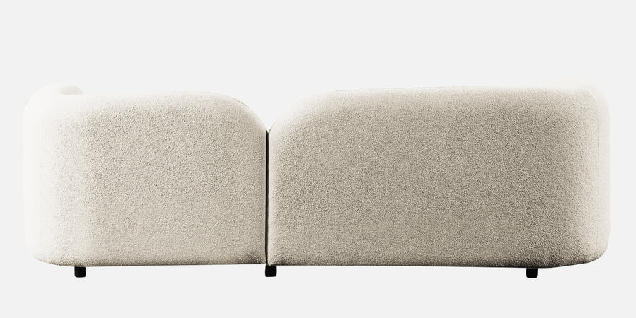 Corny Boucle Fabric 3 Seater Sofa In Shell White Colour - Febonic Living