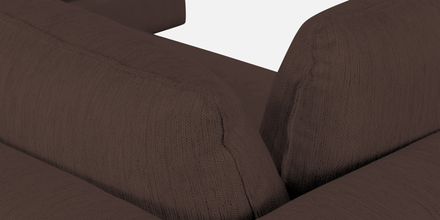 Ziggy Fabric Rhs Sectional Sofa 3 Lounger In Caramel Brown Colour - Febonic Living