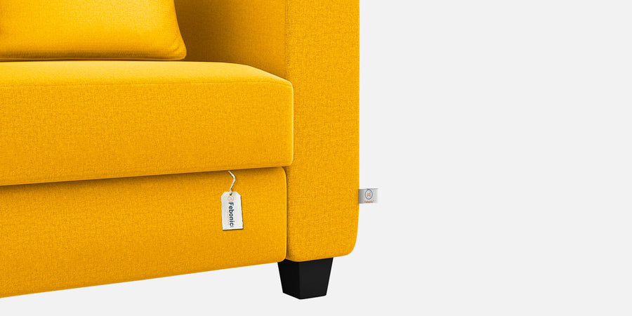 Cosmic Fabric 2 Seater Sofa In Bold Yellow Colour - Febonic Living