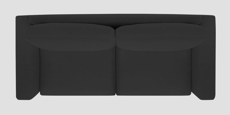Esha Fabric 2 Seater Sofa In Bitter Black Colour - Febonic Living