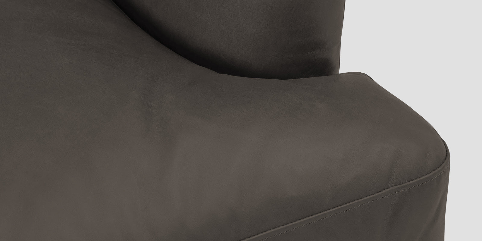 Sterio Leatherette 2 Seater Sofa In Shark Grey Colour - Febonic Living