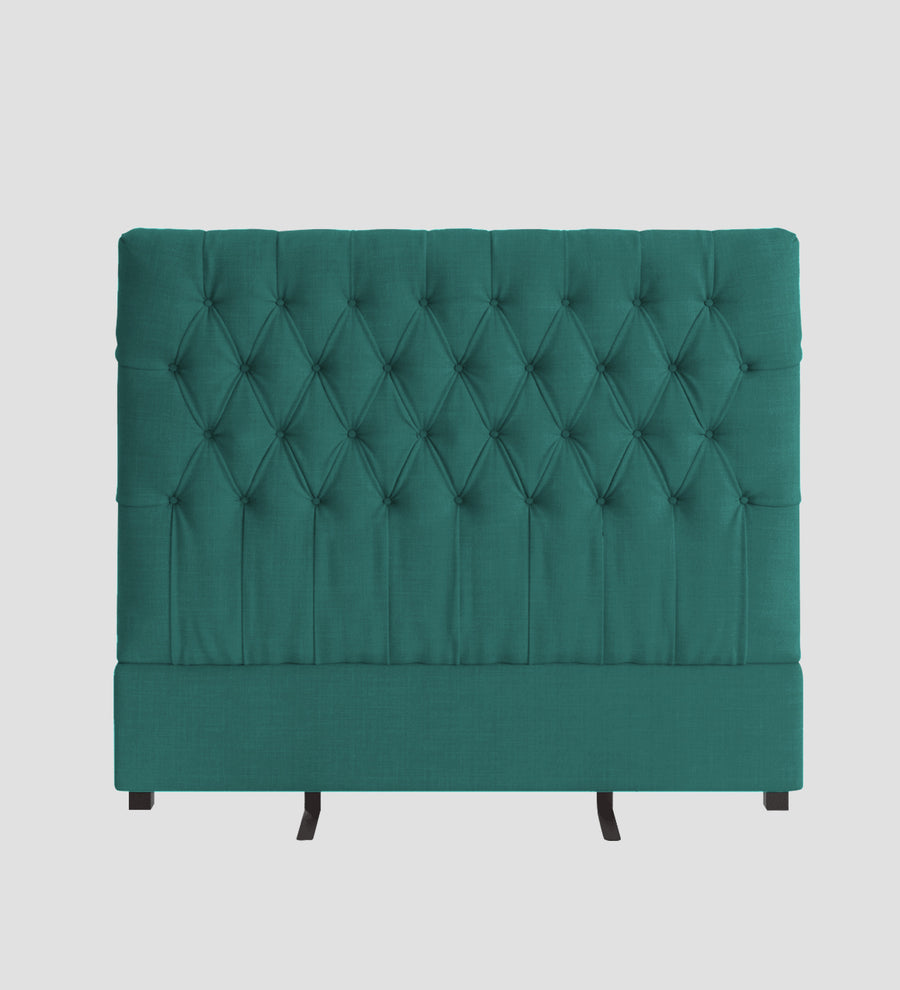 Isko Fabric Upholstered King Size Bed In Sea Green Colour With Box Storage - Febonic Living