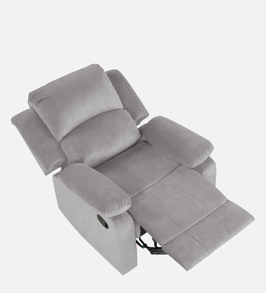 Lexi Fabric 1 Seater Motorized Recliner In Concrete Grey Colour - Febonic Living