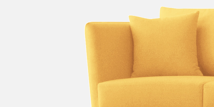 Norway Velvet 3 Seater Sofa In Turmeric Yellow Colour - Febonic Living