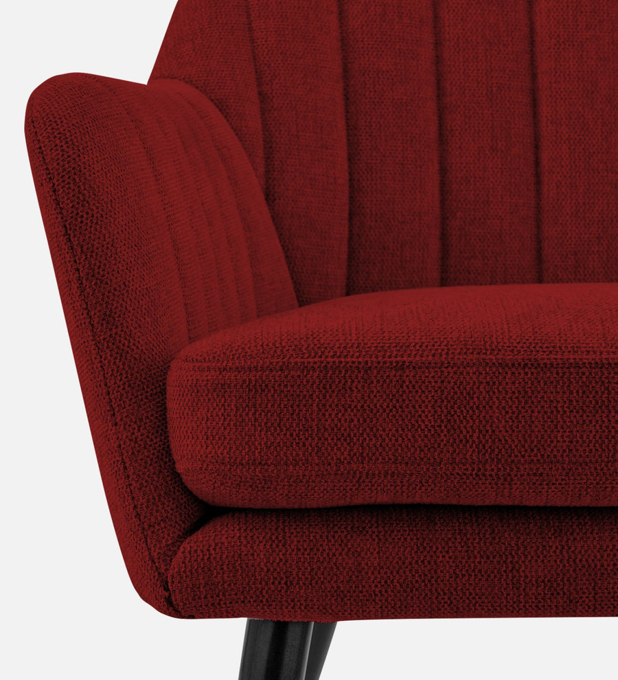 Bella Fabric Arm Chair In Blood Maroon Colour - Febonic Living