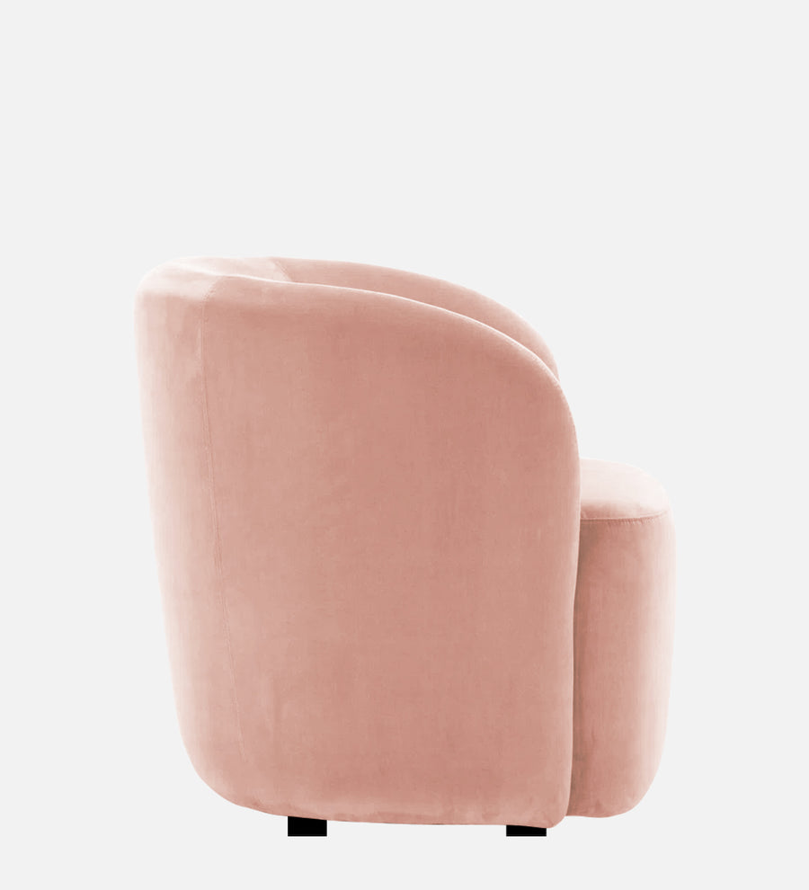 Lucky Velvet Lounge Chair In Blush Pink Colour - Febonic Living