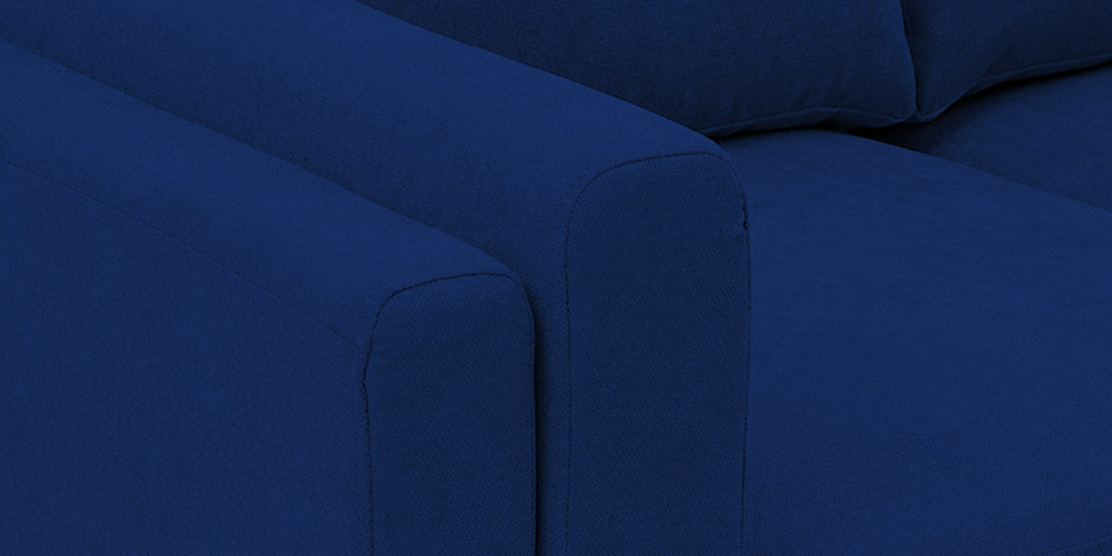 Creata Fabric RHS Sectional Sofa (3+Lounger) in Royal Blue Colour by Febonic