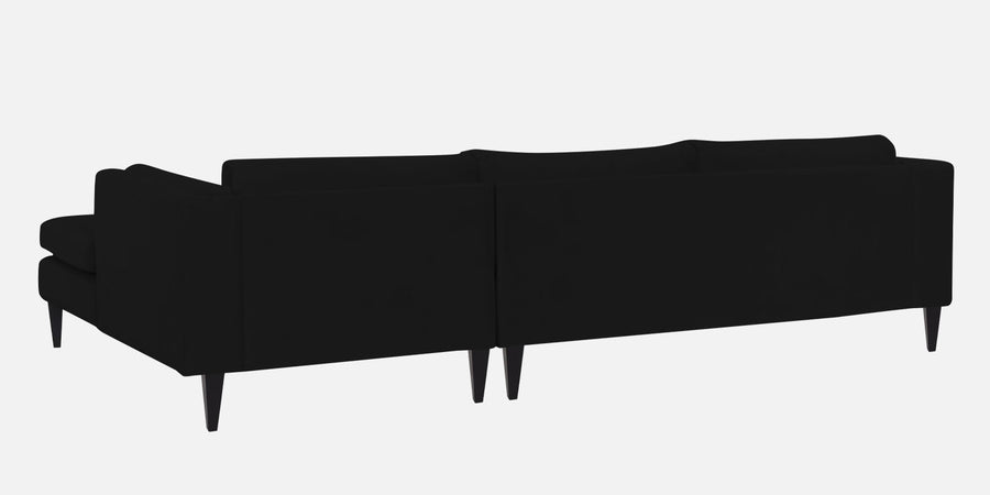 Jasper Velvet Rhs Sectional Sofa 3 Lounger In Adam Black Colour - Febonic Living