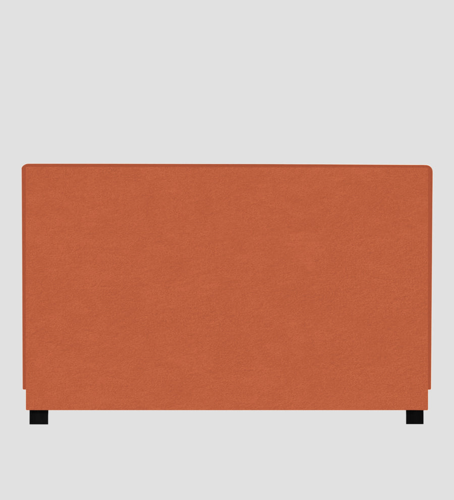 Asyra Velvet Upholstered King Size Bed In Yam Orange Colour With Box Storage - Febonic Living