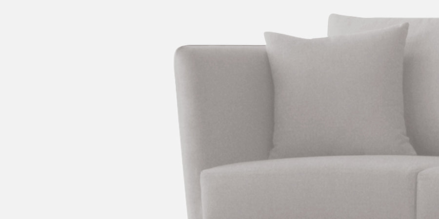 Norway Velvet 3 Seater Sofa In Concrete Grey Colour - Febonic Living