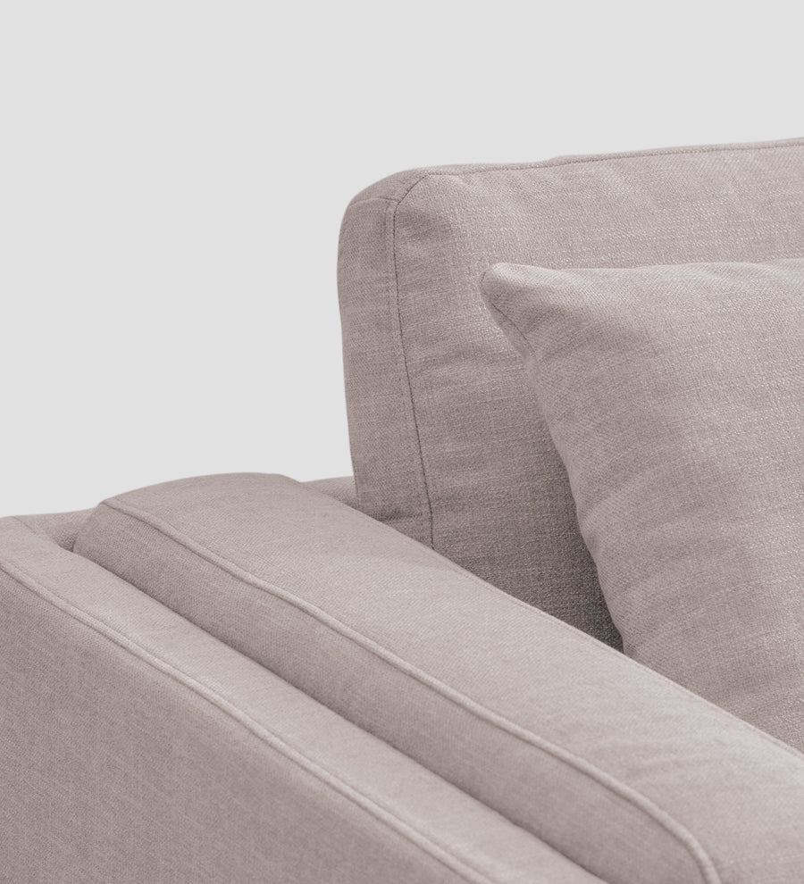 Borry Fabric 1 Seater Sofa In Almond Beige Colour - Febonic Living