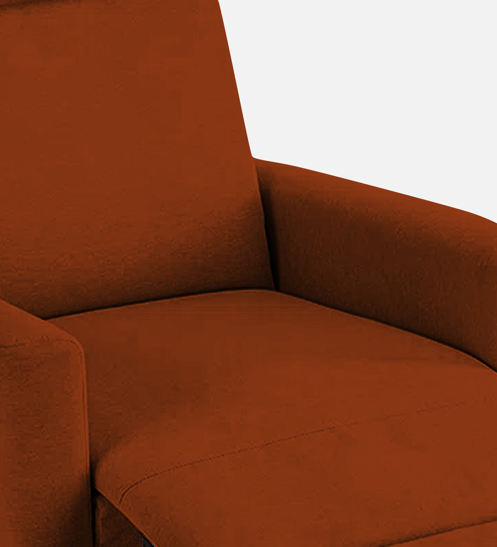 Zura Fabric Manual 1 Seater Recliner In Burnt Orange Colour