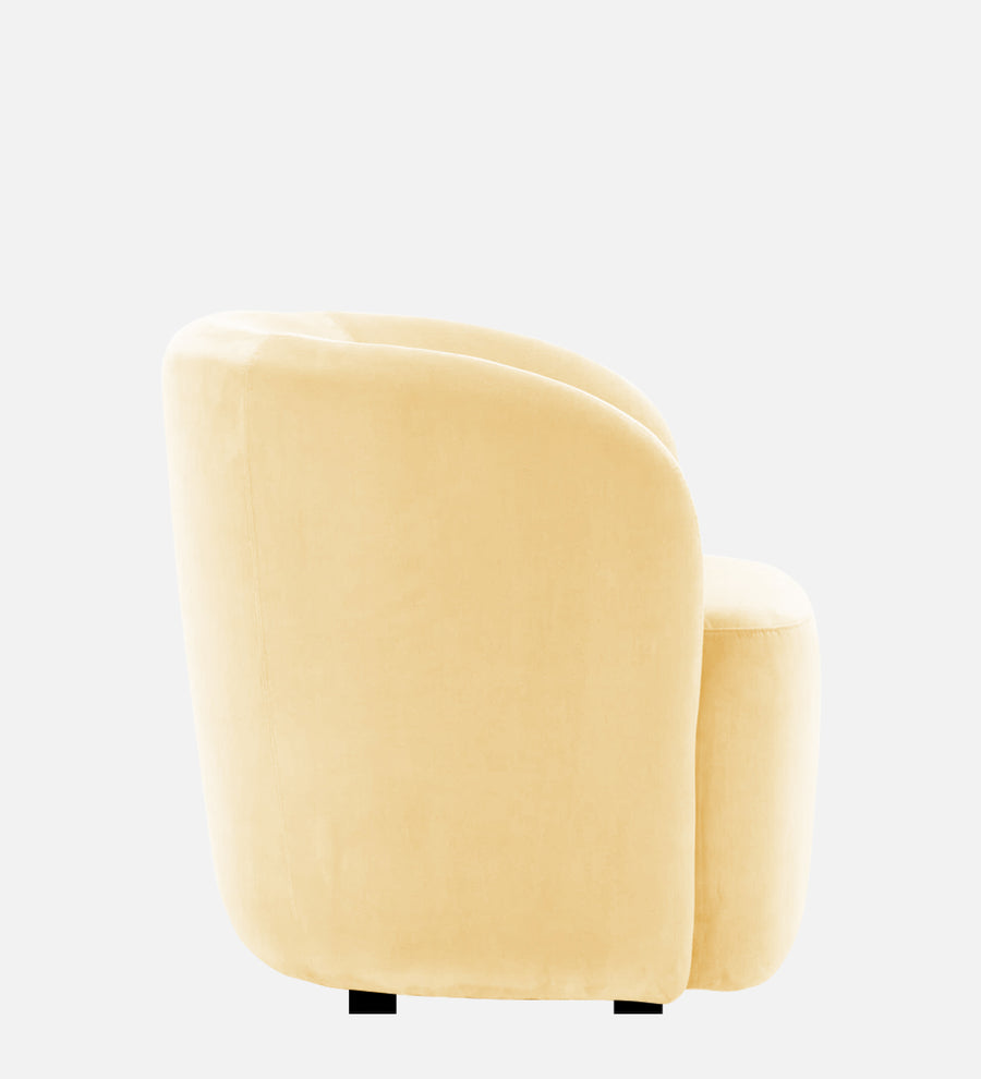 Lucky Velvet Lounge Chair In Sandy Beige Colour - Febonic Living