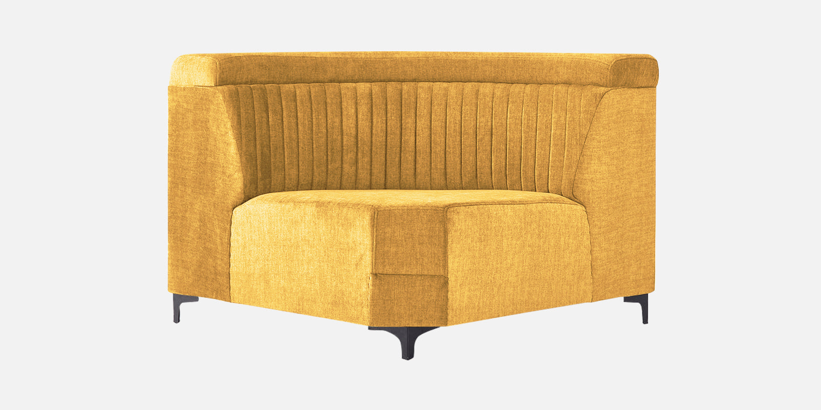 Draco Fabric Corner Sofa in Blush Yellow Colour