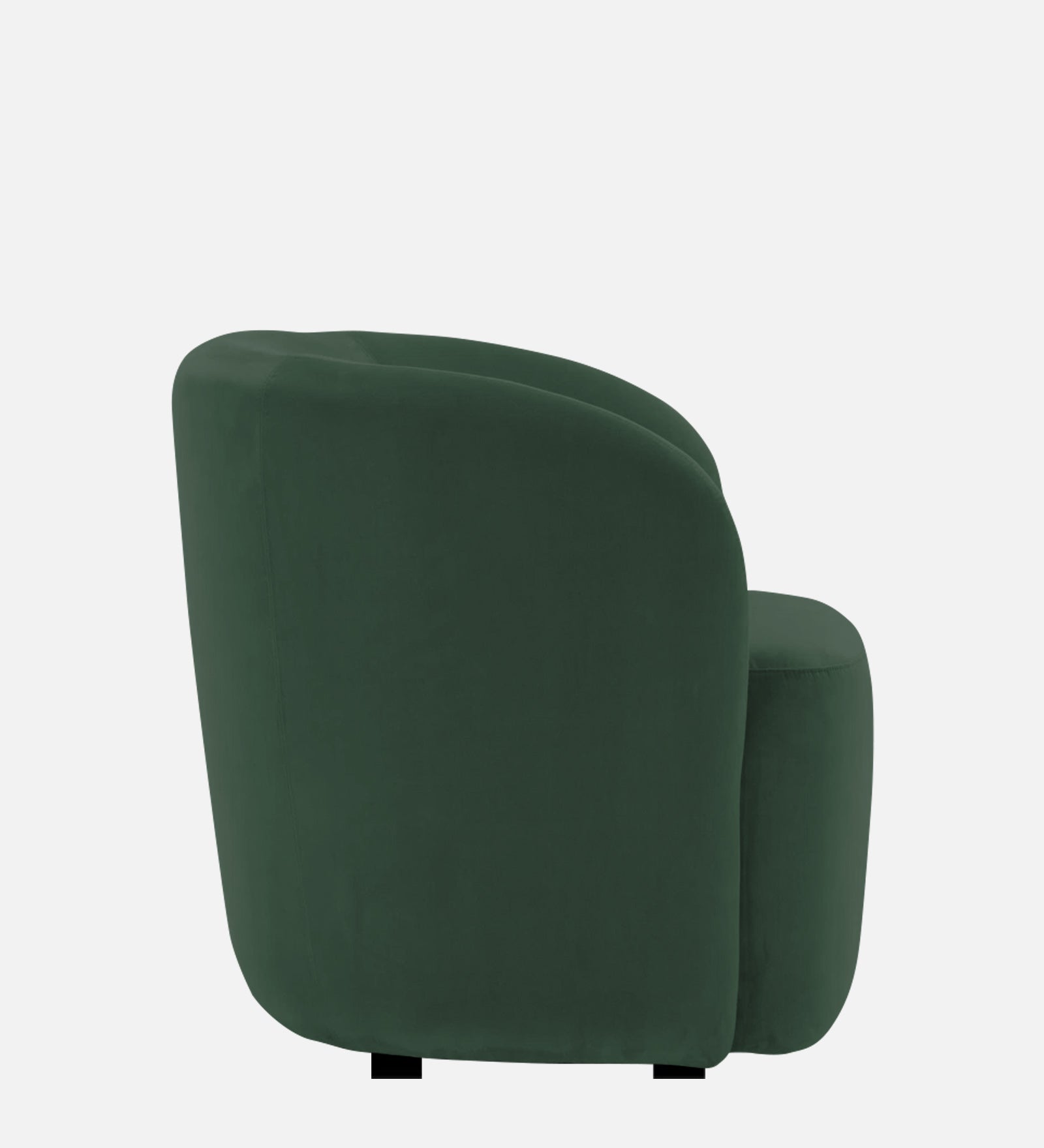 Lucky Velvet Wing Chair in Amazon Green Colour