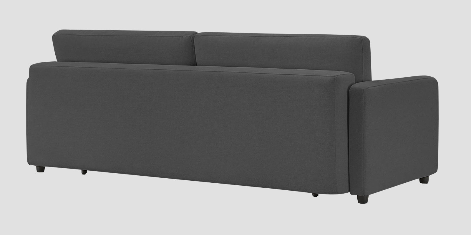 Leora Fabric 3 Seater Convertible Sofa Cum Bed In Stone Grey Colour - Febonic Living