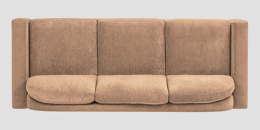 Dara Fabric 3 Seater Sofa In Cosmic Beige Colour - Febonic Living