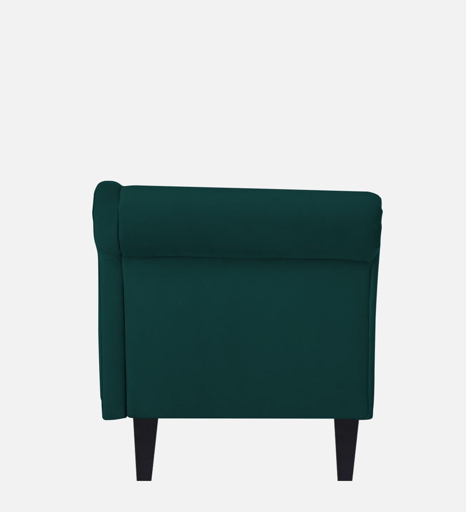 Rana Velvet RHS Chaise Lounger In Forest Green Colour