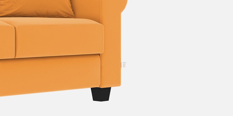 Numonk Velvet 3 Seater Sofa In Tangerine Orange Colour - Febonic Living