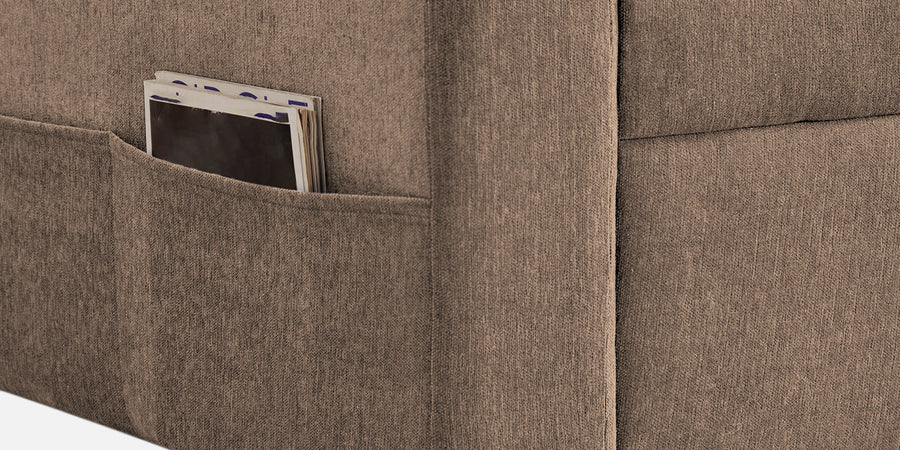 Kara Fabric 2 Seater Pull Out Sofa Cum Bed In Cookie Beige Colour - Febonic Living