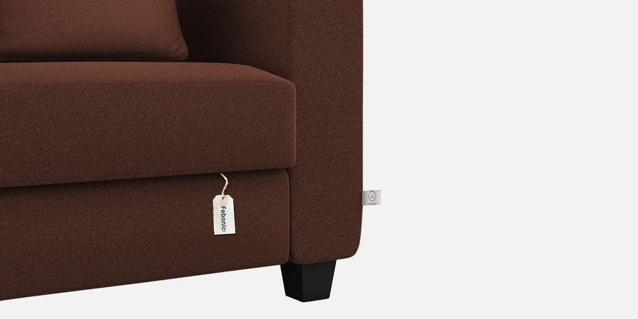 Cosmic Fabric 3 Seater Sofa In Coffee Brown Colour - Febonic Living