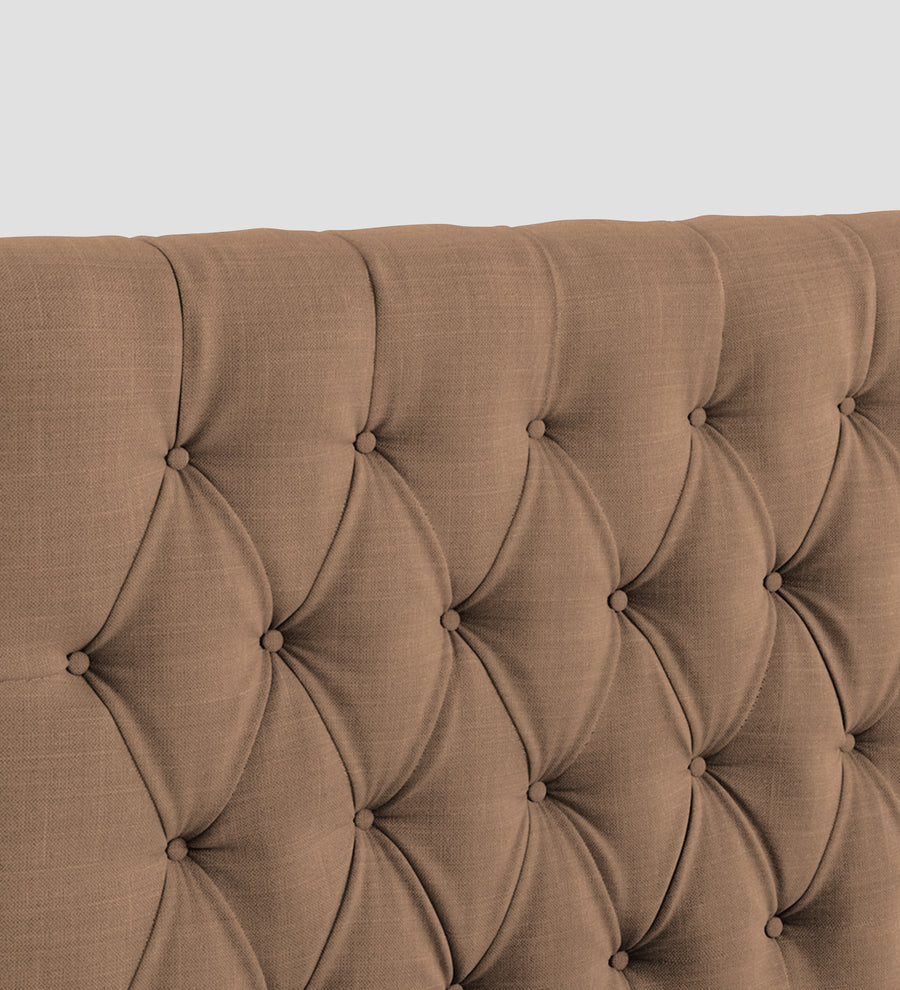 Isko Fabric Upholstered Single Size Bed In Cosmic Beige Colour With Box Storage - Febonic Living