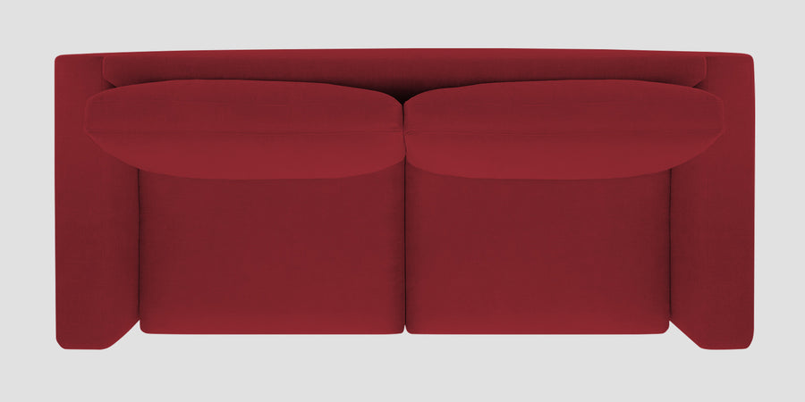 Esha Fabric 2 Seater Sofa In Chilli Red Colour - Febonic Living