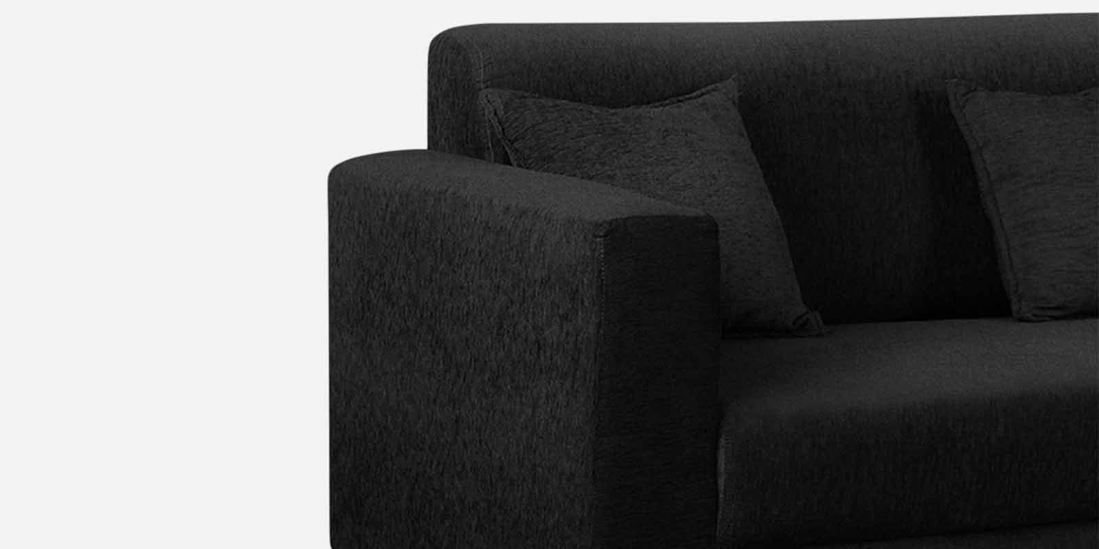 Nebula Fabric 2 Seater Sofa in Zed Black Colour