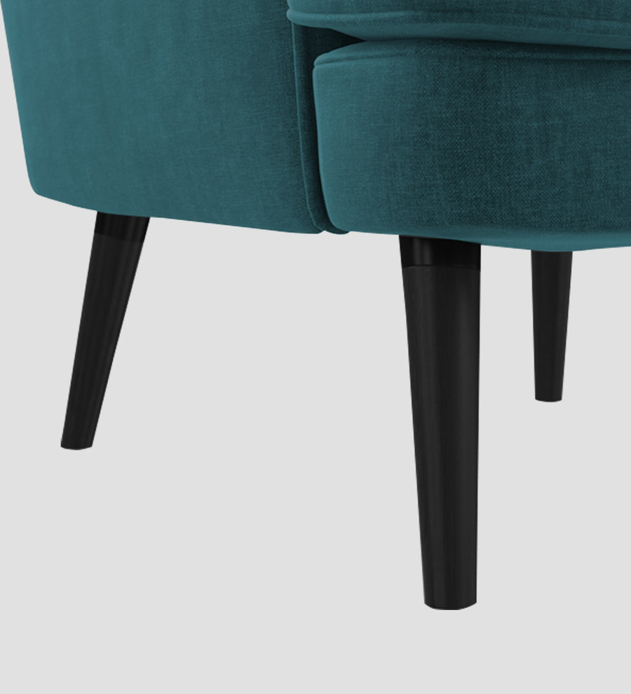 Niya Velvet Wing Chair In Arabian Green Colour - Febonic Living