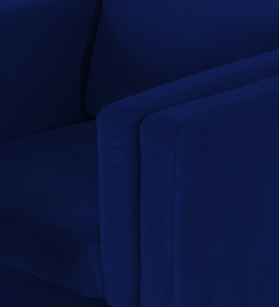 Jasper Velvet 1 Seater Sofa In Imperial Blue Colour - Febonic Living