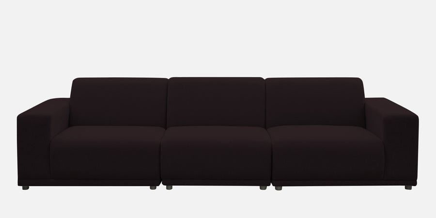 Adam Fabric Lhs Sectional Sofa 3 Ottoman Lounger In Cara Brown Colour - Febonic Living