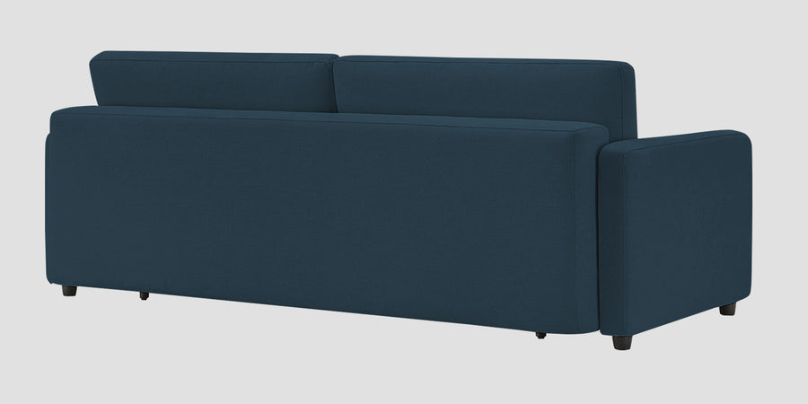 Leora Fabric 3 Seater Convertible Sofa Cum Bed In Cool Blue Colour - Febonic Living