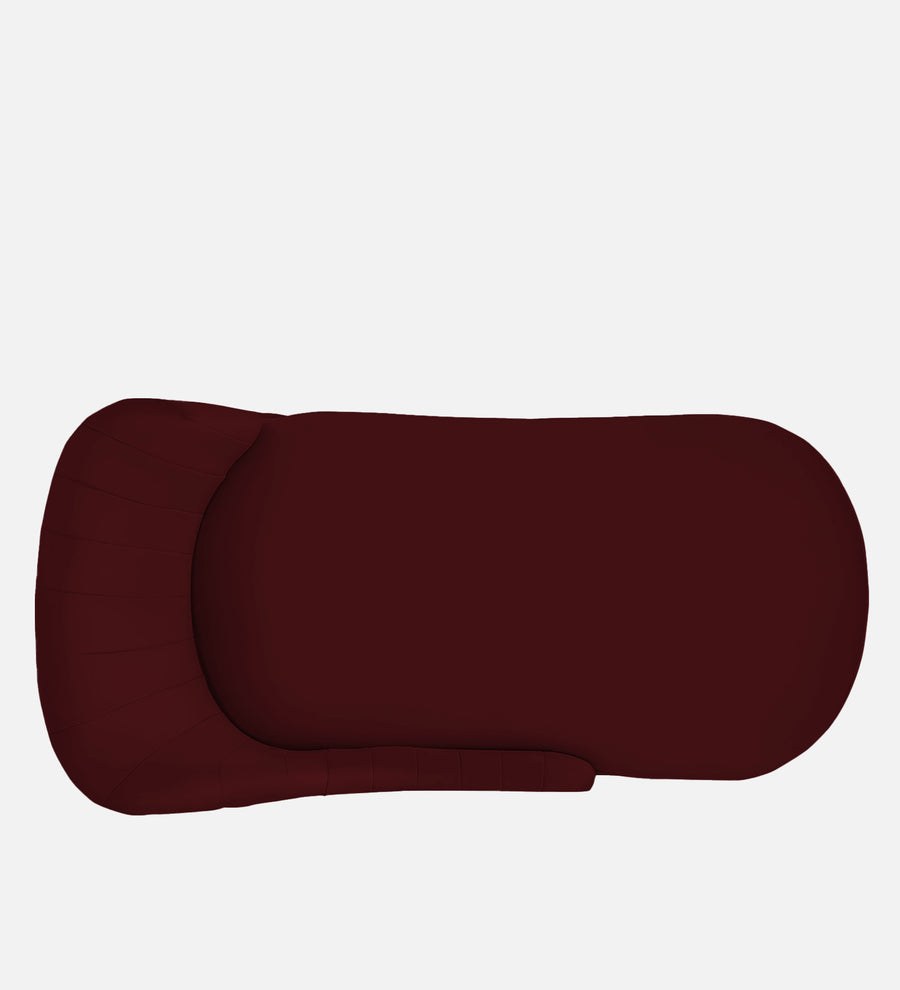 Flora Velvet Rhs Chaise Lounger In Dark Maroon Colour - Febonic Living