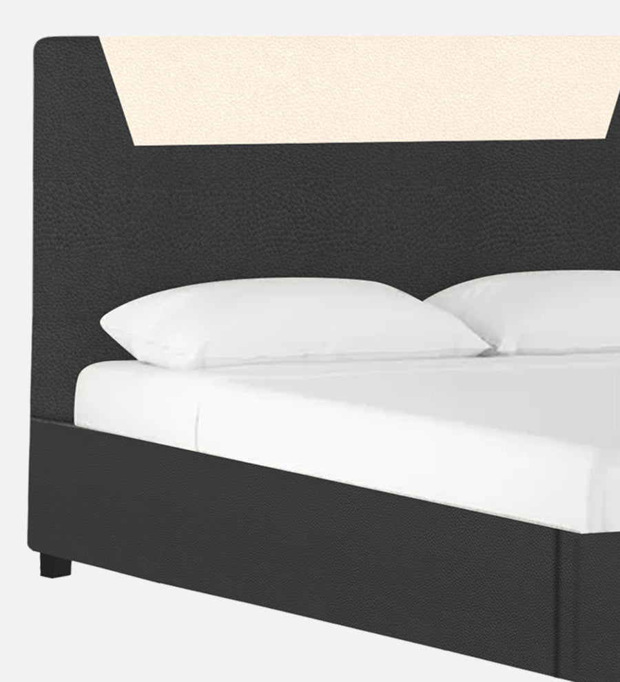 Alina Leatherette King Size Bed In Grey Colour - Febonic Living