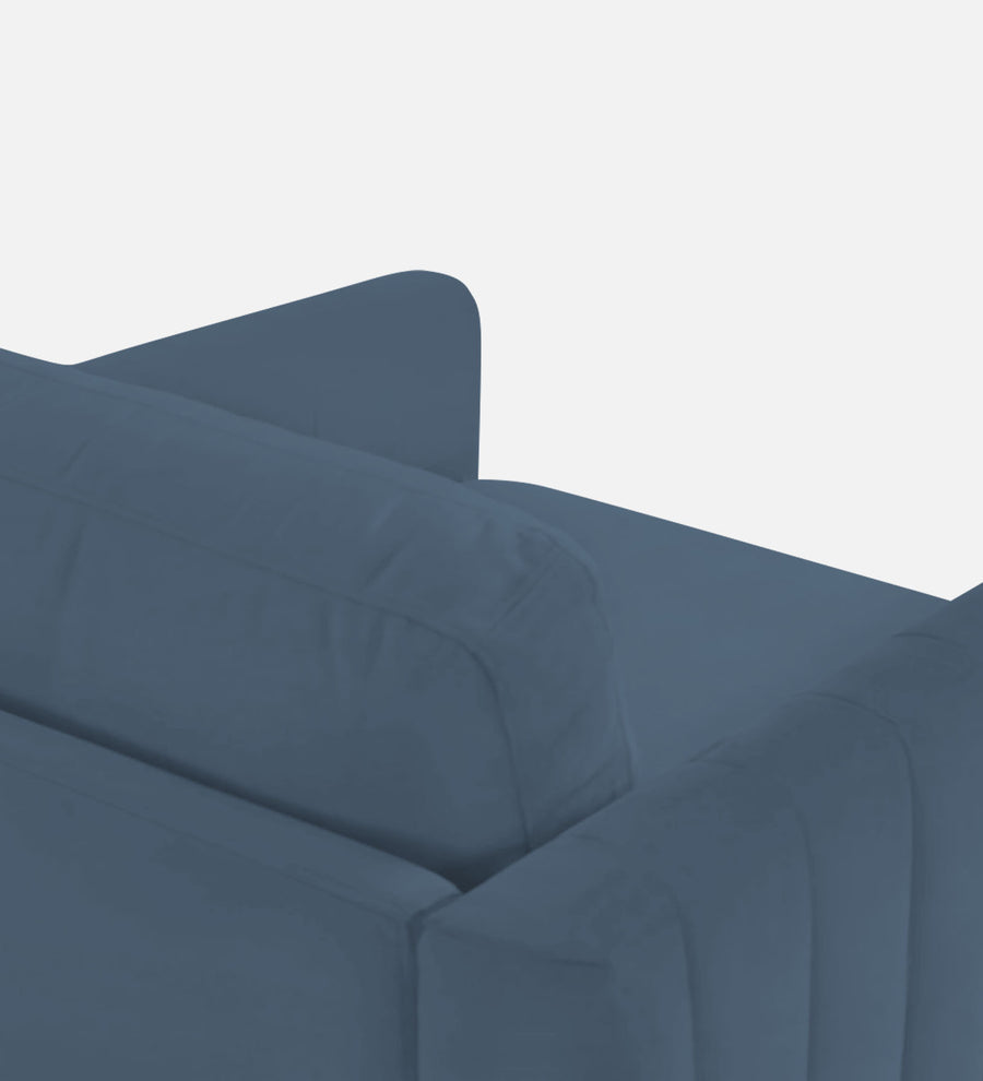 Haru Velvet 1 Seater Sofa In Oxford Blue Colour - Febonic Living