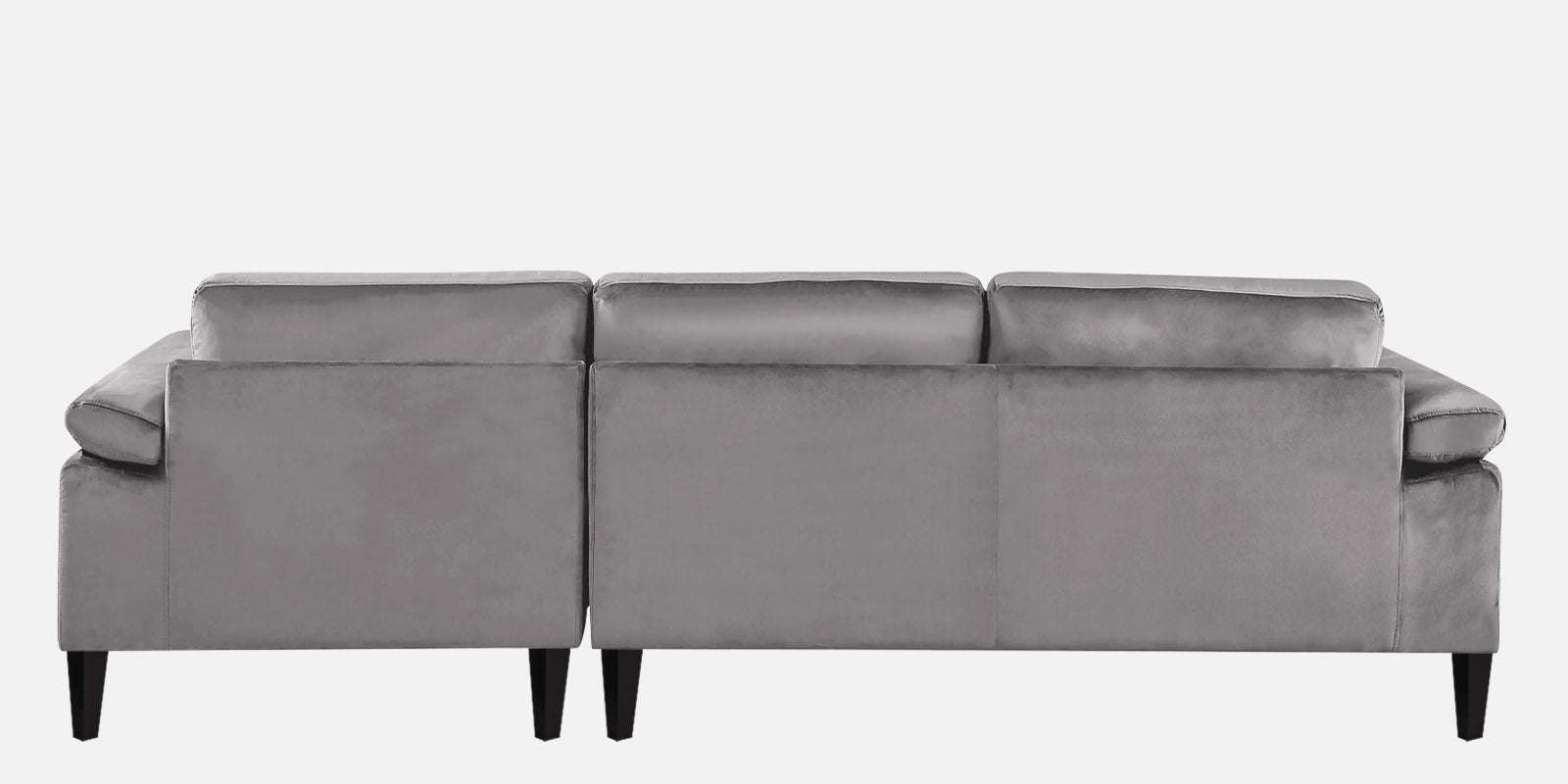 Vegas Velvet LHS Sectional Sofa (3+Lounger) In Concrete Grey Colour