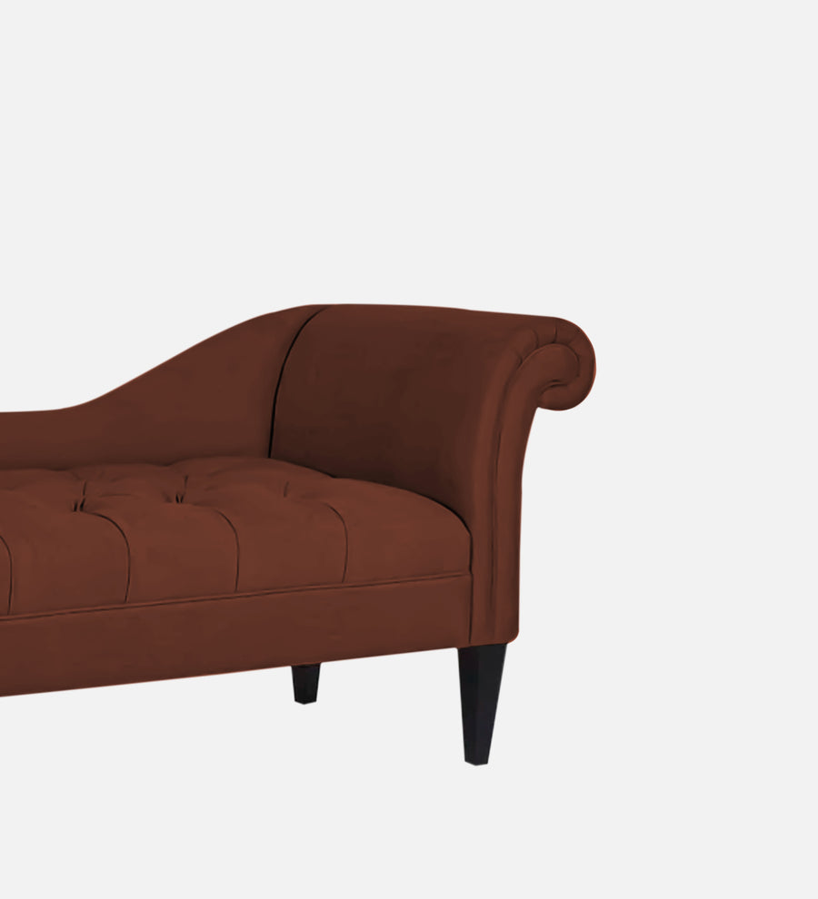 Adria Fabric Lhs Chaise Lounger In Coffee Brown Colour - Febonic Living