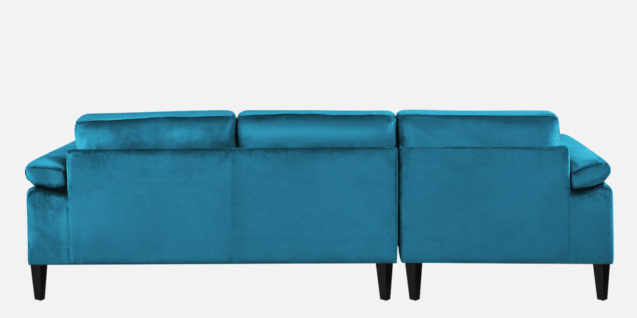 Vegas Velvet Rhs Sectional Sofa 3 Lounger In Aqua Blue Colour - Febonic Living