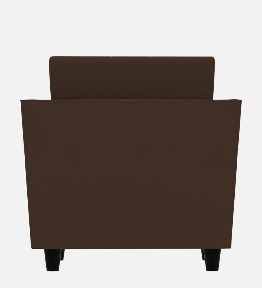 Bristo Velvet 1 Seater Sofa In Cholocate Brown Colour With Storage - Febonic Living