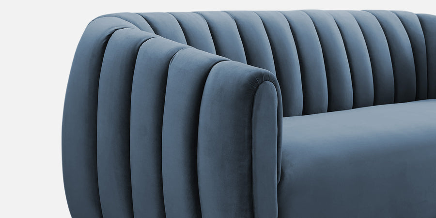 Ferry Velvet 3 Seater Sofa In Oxford Blue Colour - Febonic Living